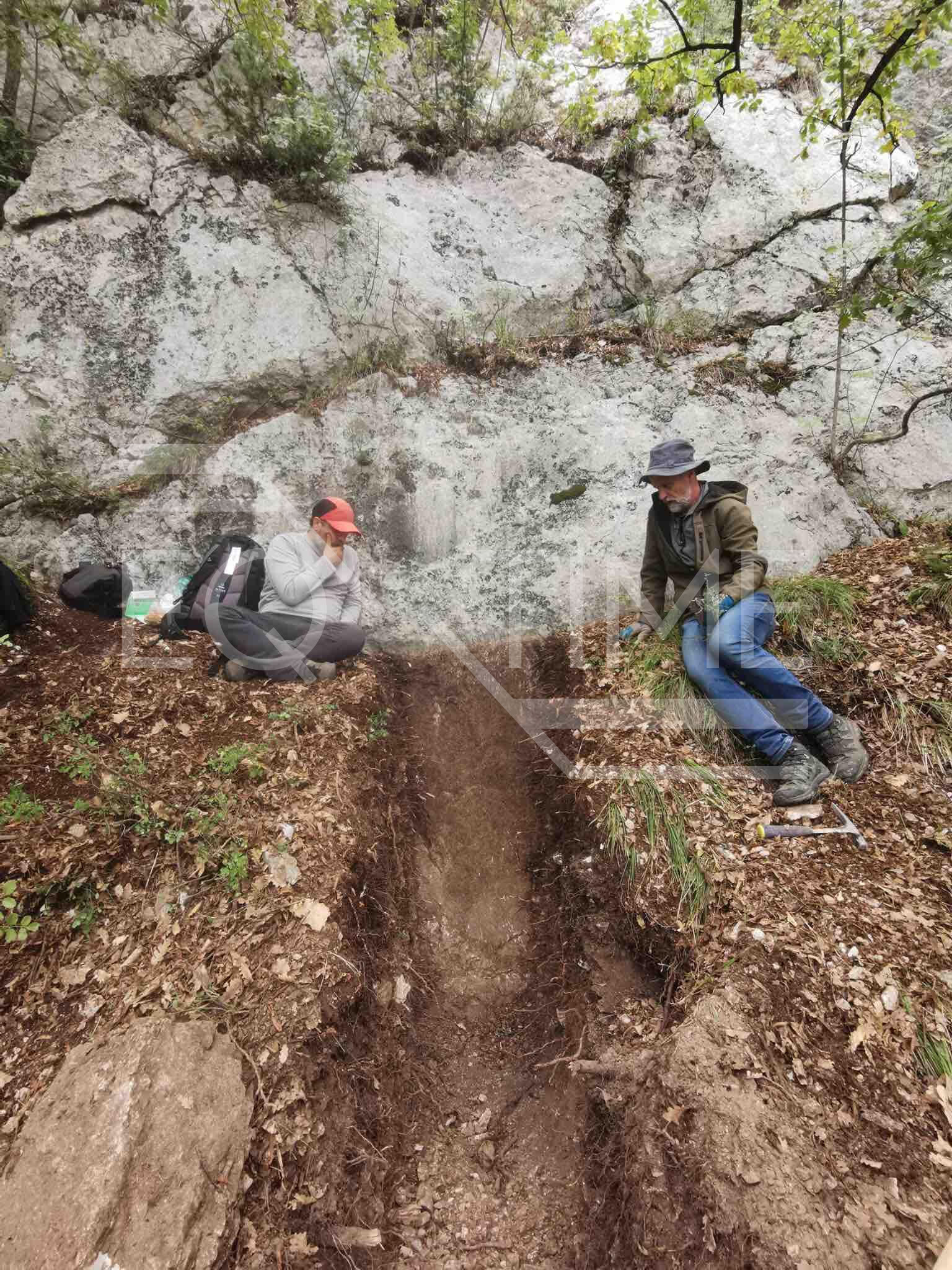 First trench on a small splay of the Liri Fault (2021)