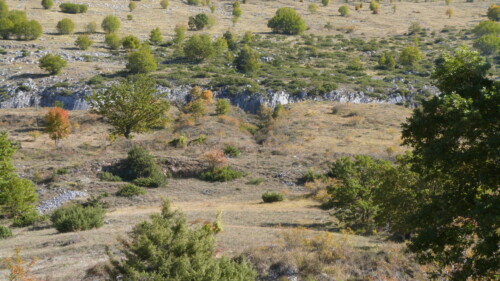 Fault line in San Sebastiano.
Ligne de faille à San Sebastiono.